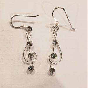 Treble clef earrings